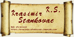 Krasimir Stankovac vizit kartica